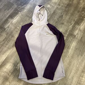 Womens Under Armour Sweatshirt L Large Purple Athletic Gym Workout